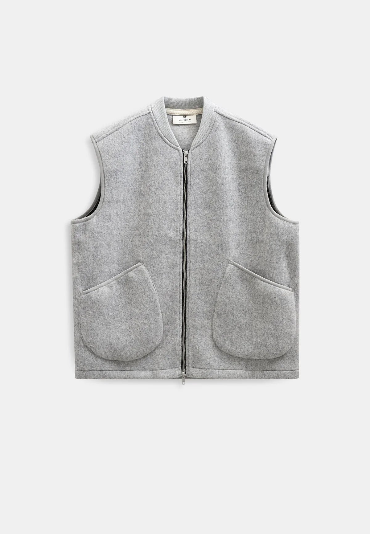 GILET IN LANA GRIGIO CHIARO