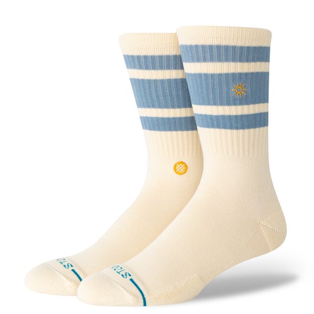 CALZINI IN COTONE BEIGE E AZZURRO