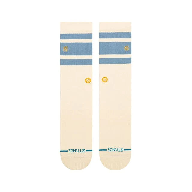 CALZINI IN COTONE BEIGE E AZZURRO