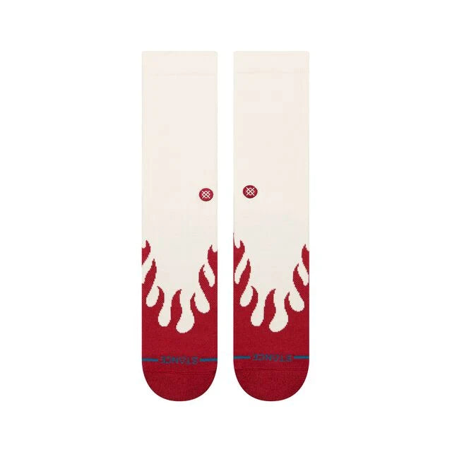 CALZINI FIAMMA IN COTONE BEIGE E ROSSO