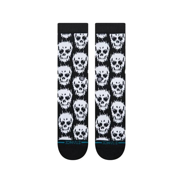 CALZINI CON TESCHI IN COTONE BIANCO E NERO