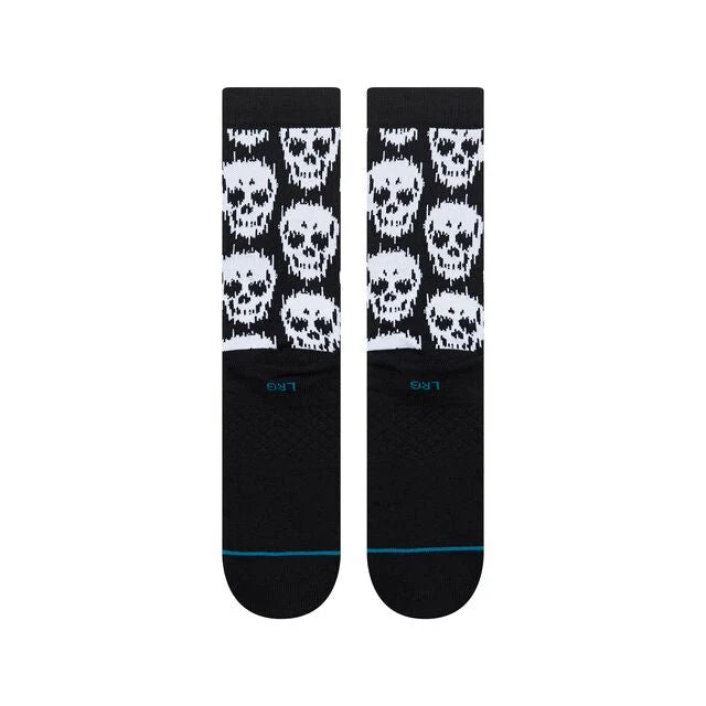 CALZINI CON TESCHI IN COTONE BIANCO E NERO
