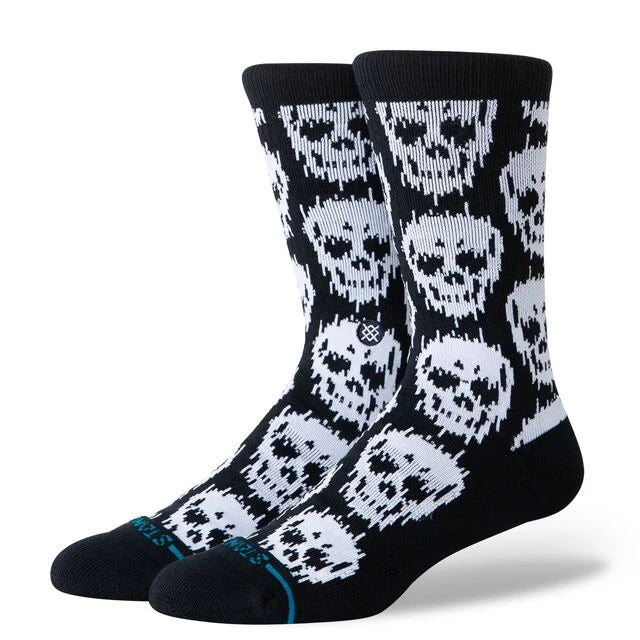 CALZINI CON TESCHI IN COTONE BIANCO E NERO