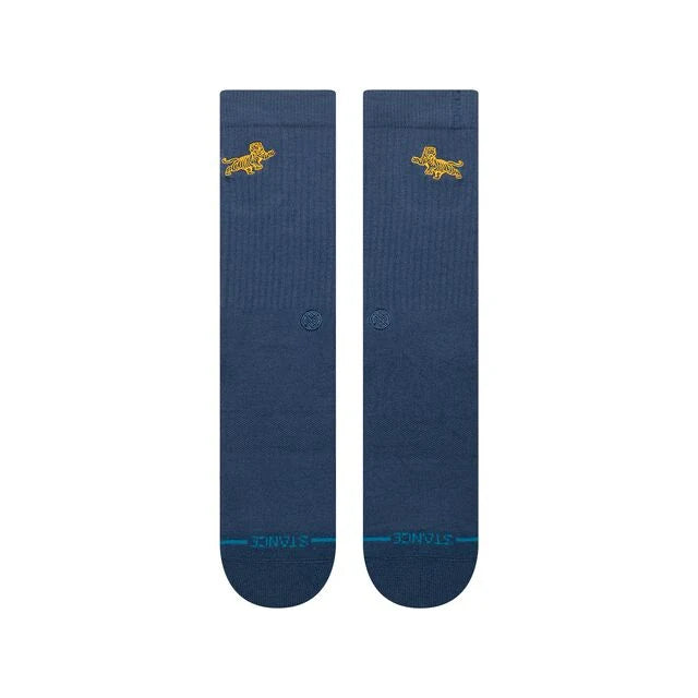 CALZINI A COSTINE IN COTONE BLU NAVY