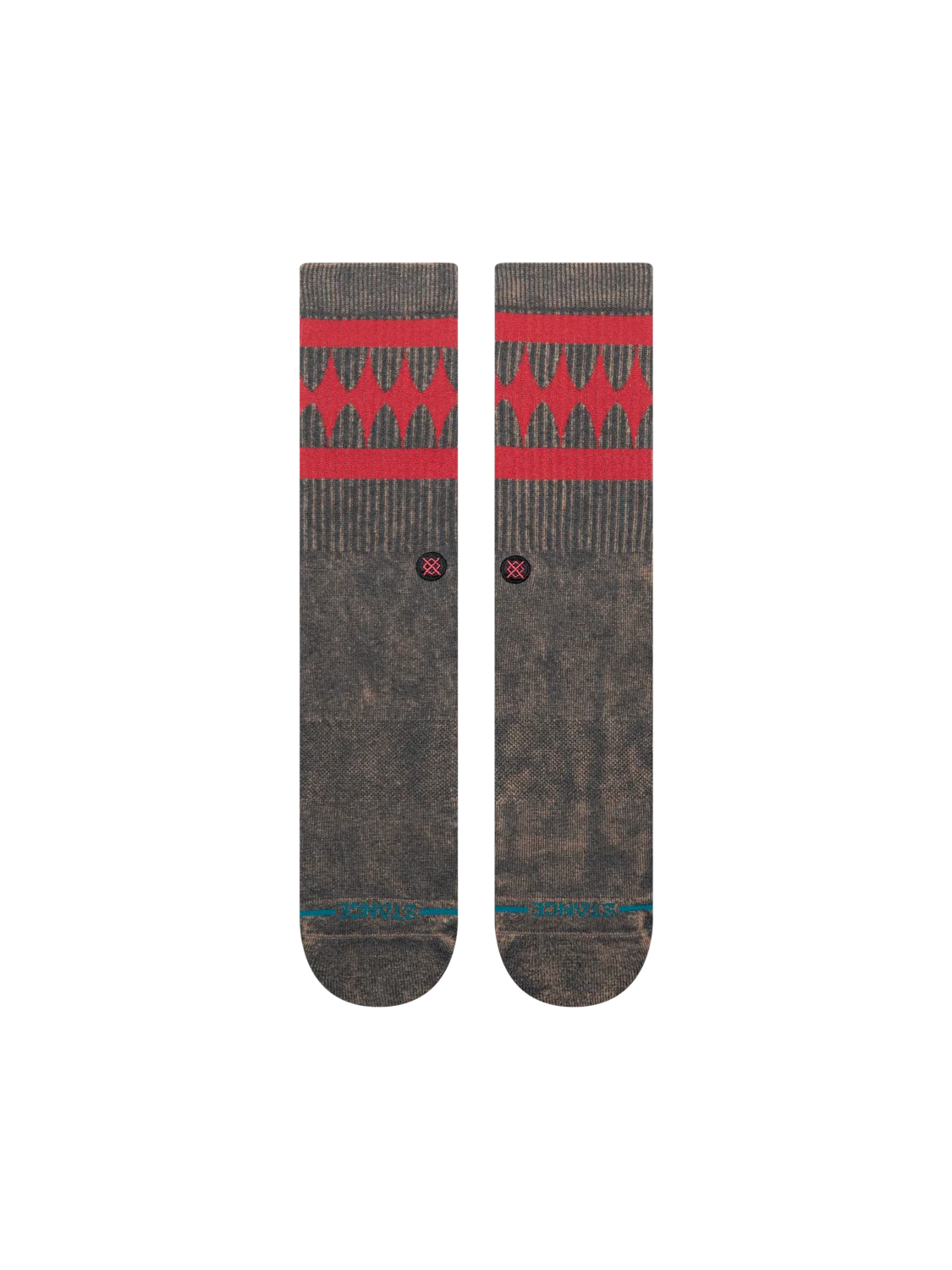 CALZINI IN COTONE GRIGIO E ROSSO
