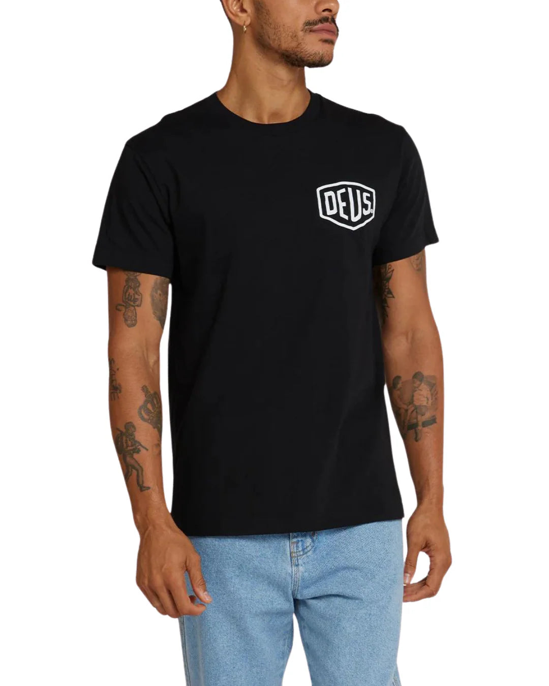T-SHIRT REGULAR FIT IN COTONE NERO