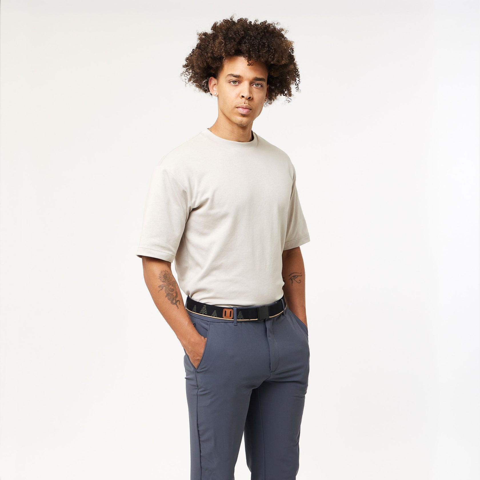 CINTURA BLACKWOOD NERA SABBIA
