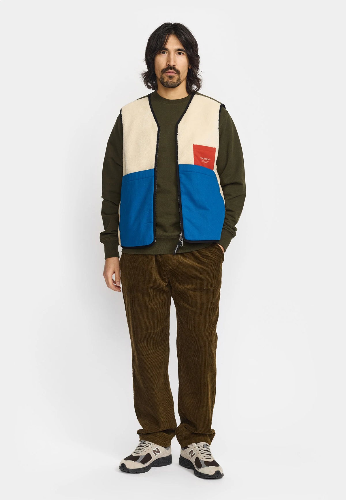 GILET TEDDY IN PILE E COTONE OFF WHITE