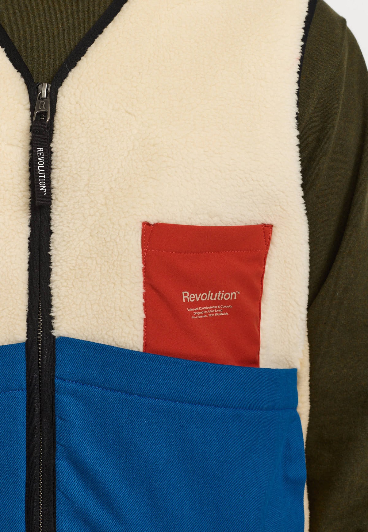 GILET TEDDY IN PILE E COTONE OFF WHITE