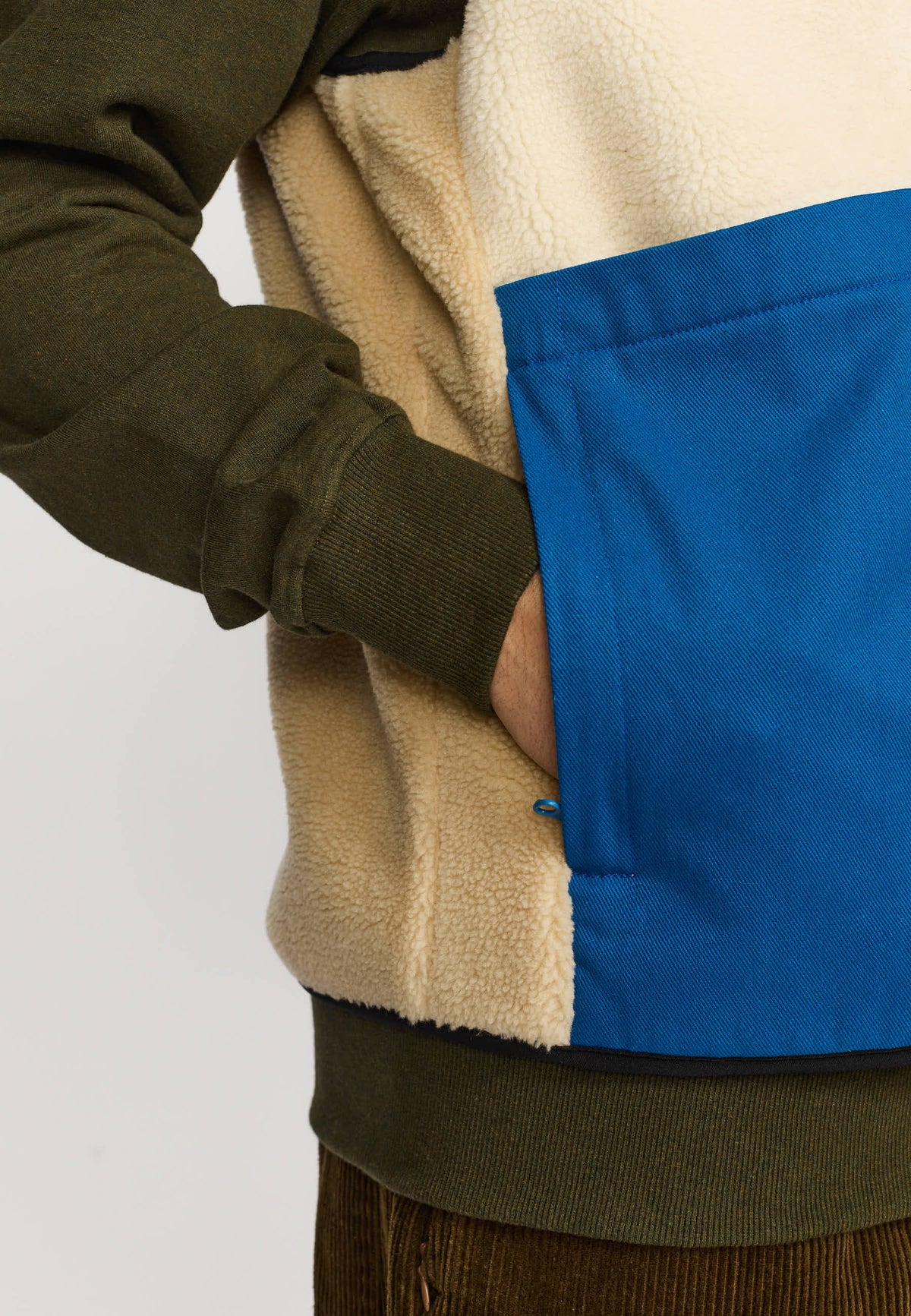 GILET TEDDY IN PILE E COTONE OFF WHITE