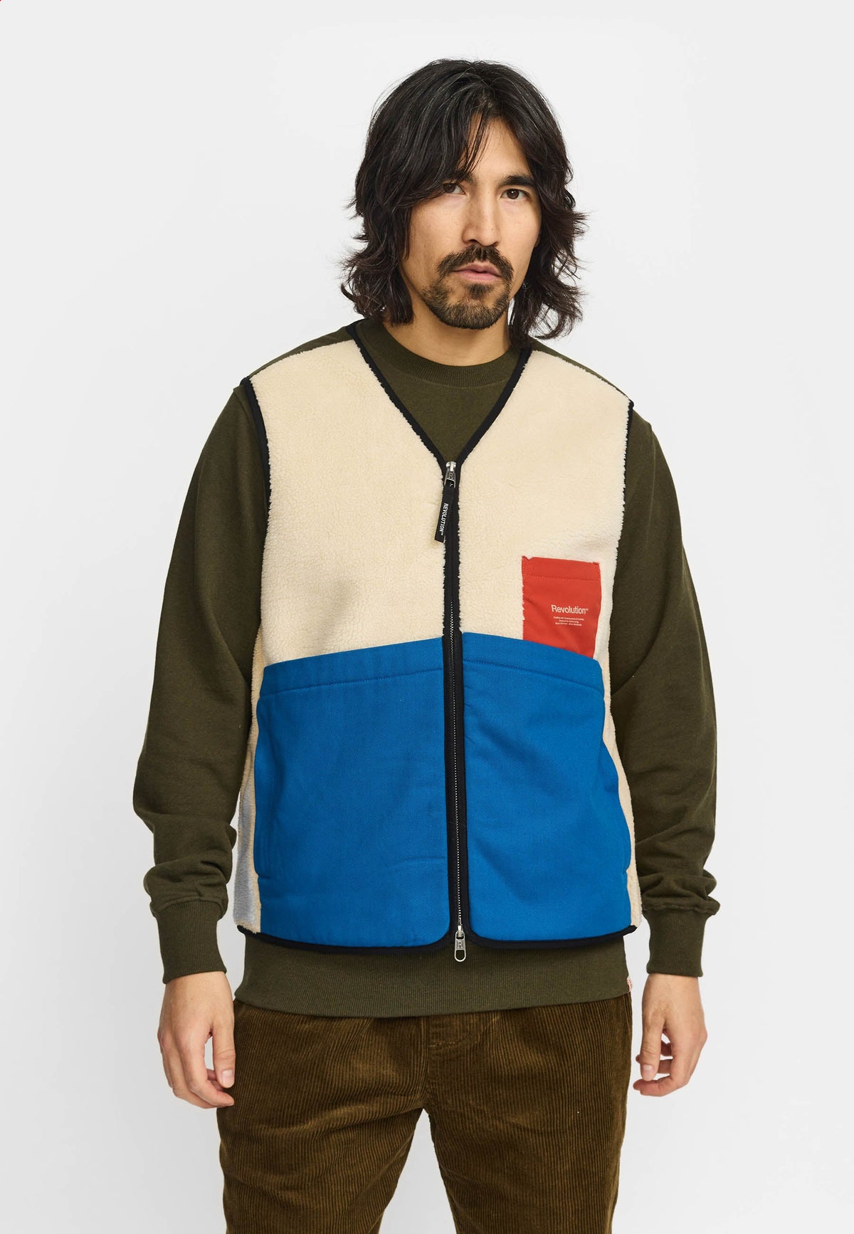 GILET TEDDY IN PILE E COTONE OFF WHITE