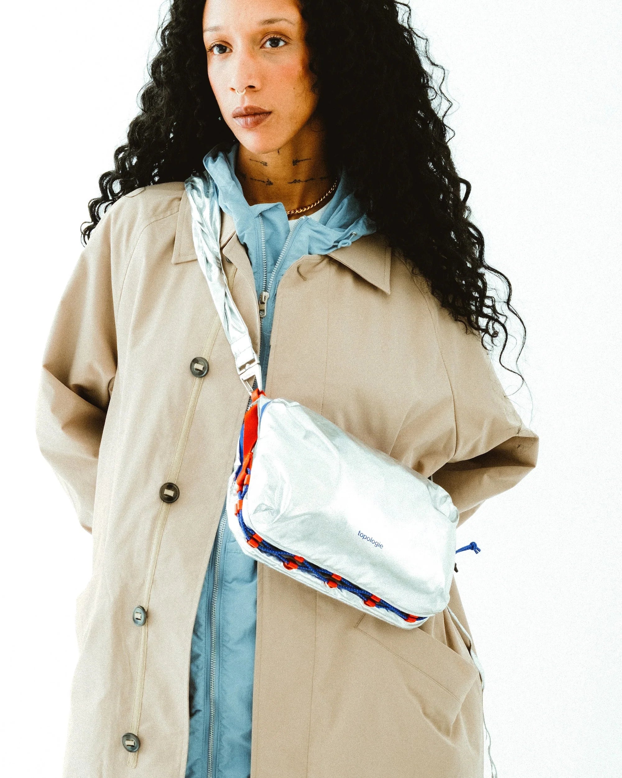 TOPOLOGIE - BOTTLE SACOCHE LARGE SATELLITE METALLIC