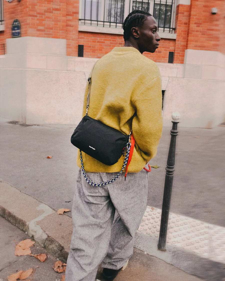 TOPOLOGIE - BOTTLE SACOCHE LARGE BLACK TECH SATEEN