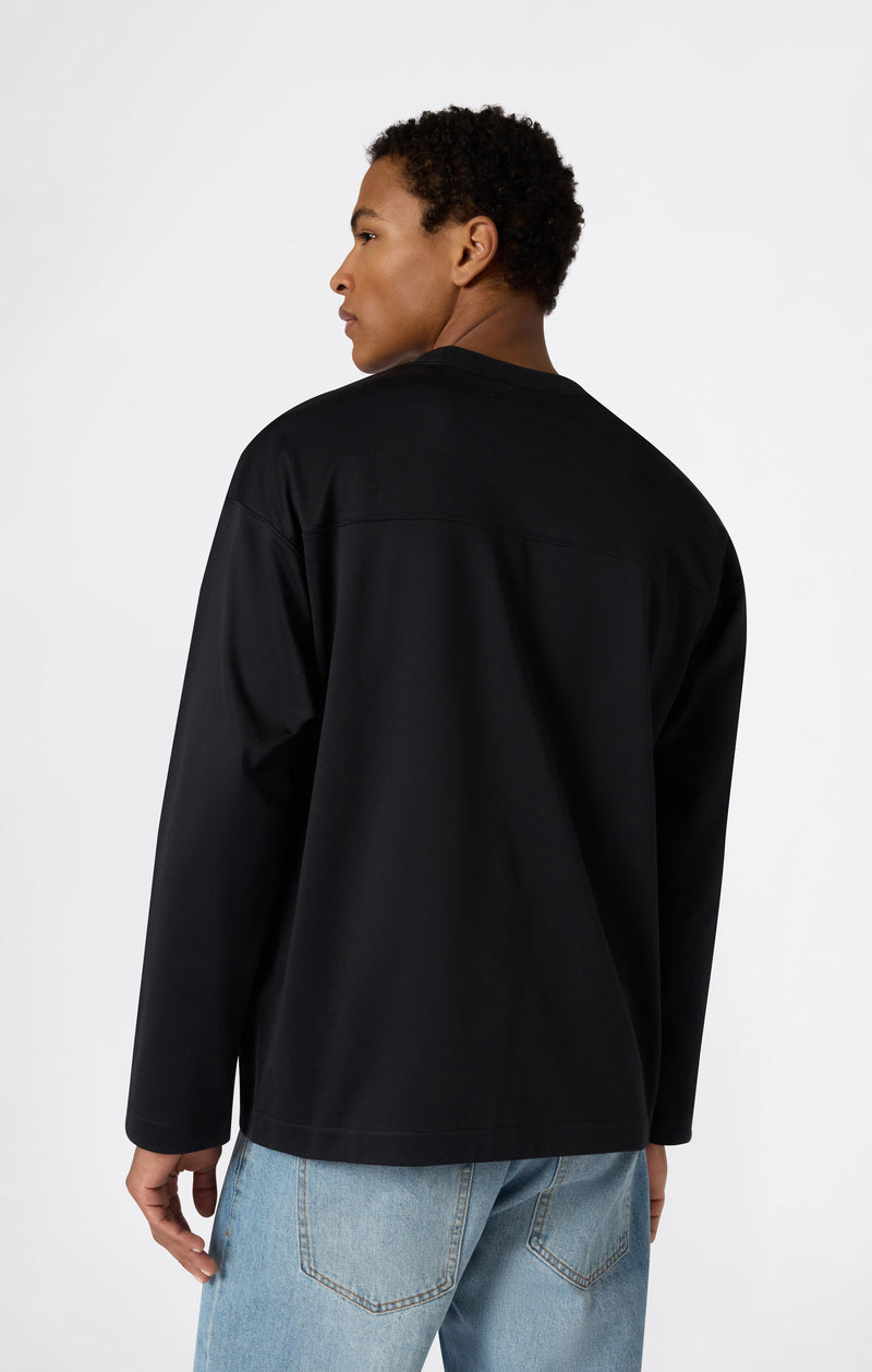 T-SHIRT A MANICA LUNGA GRIGIO SCURO