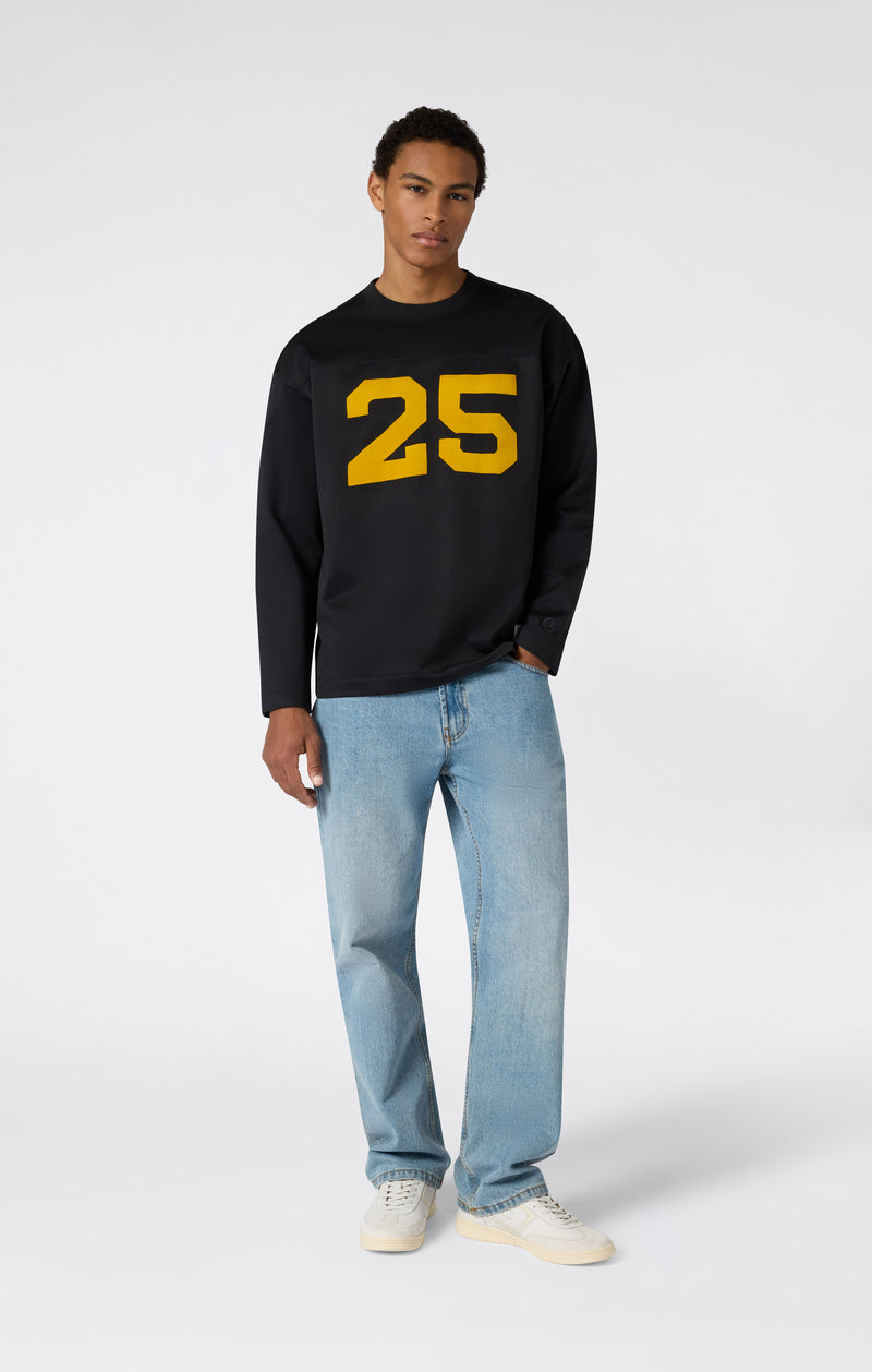 T-SHIRT A MANICA LUNGA GRIGIO SCURO