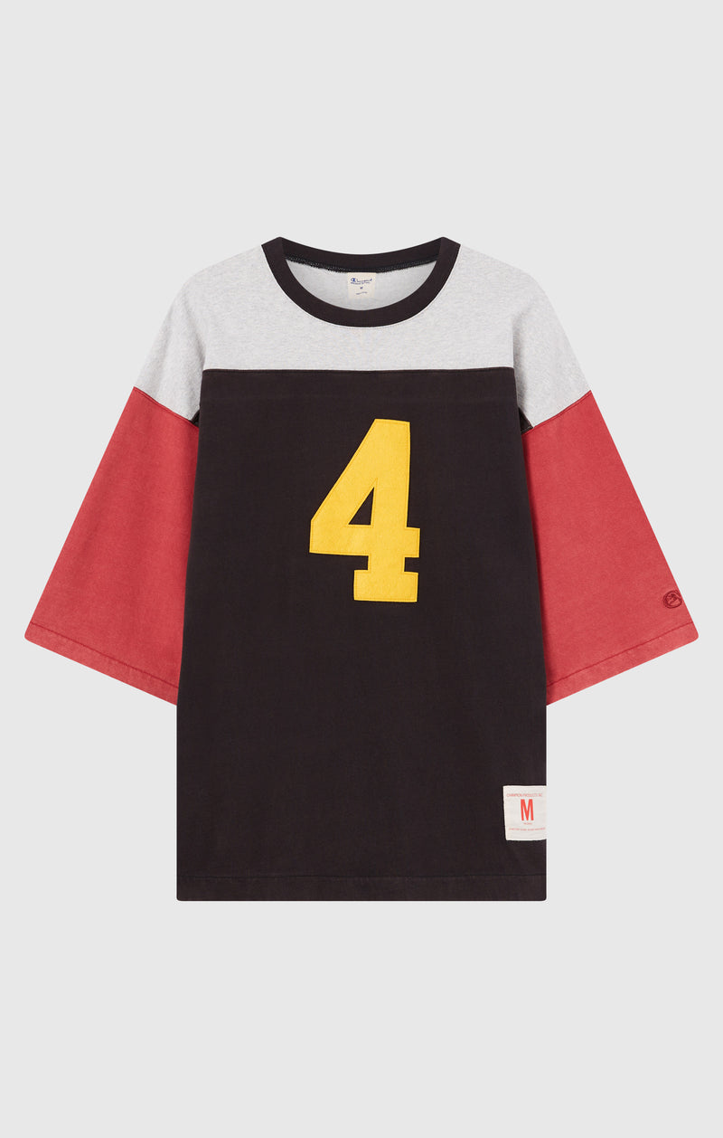 T-SHIRT CON MANICHE A 3/4 GRIGIO SCURO