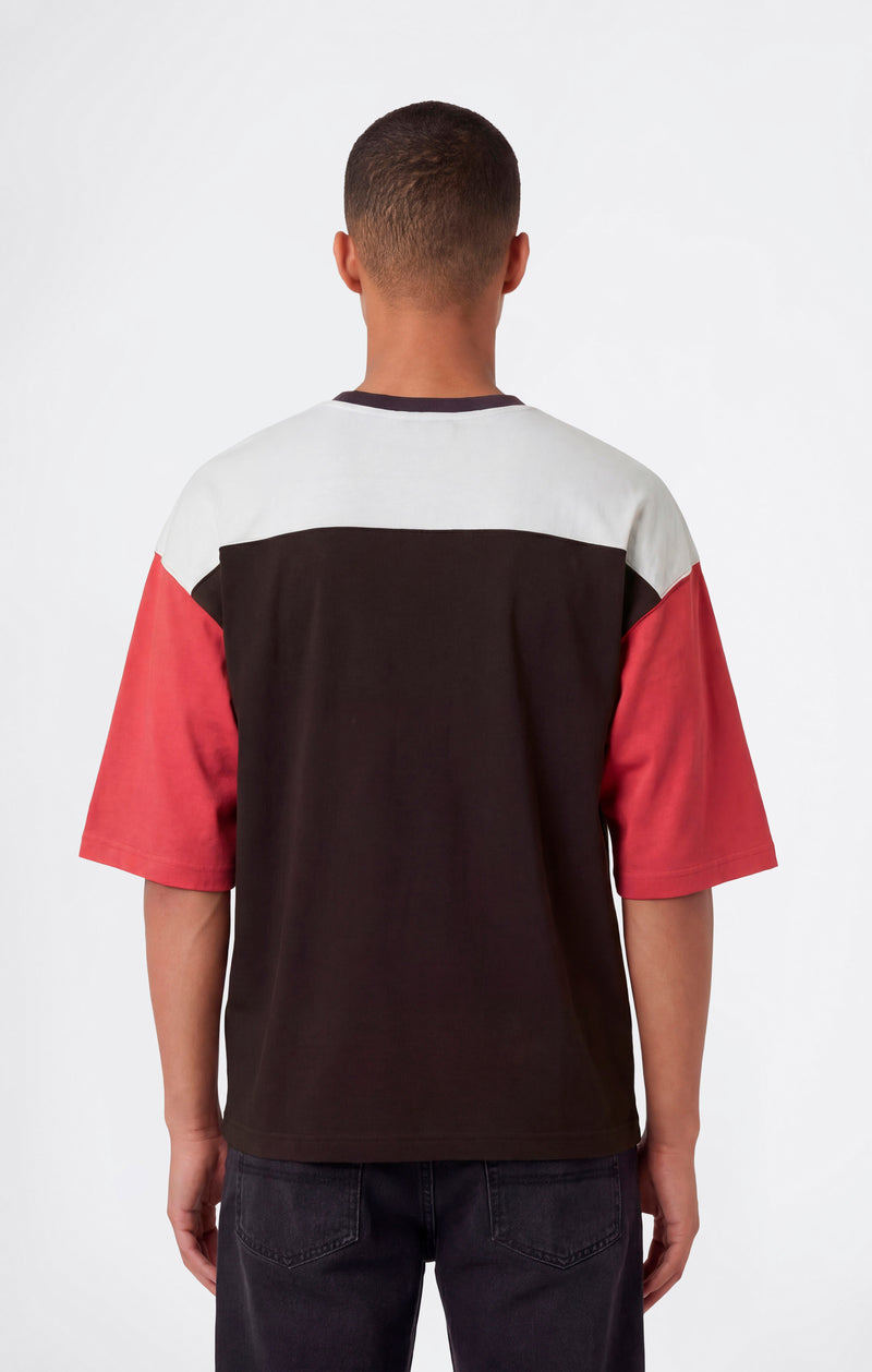 T-SHIRT CON MANICHE A 3/4 GRIGIO SCURO