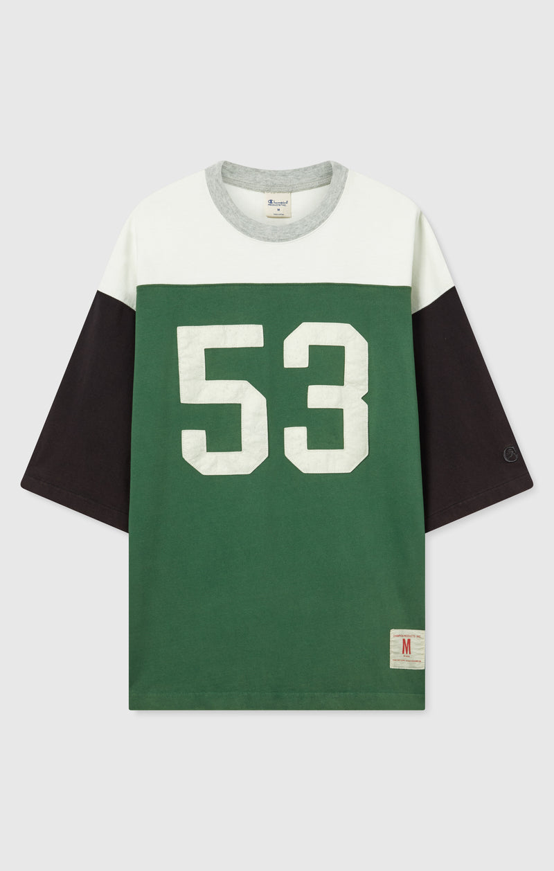 T-SHIRT CON MANICHE A 3/4 VERDE BOSCO