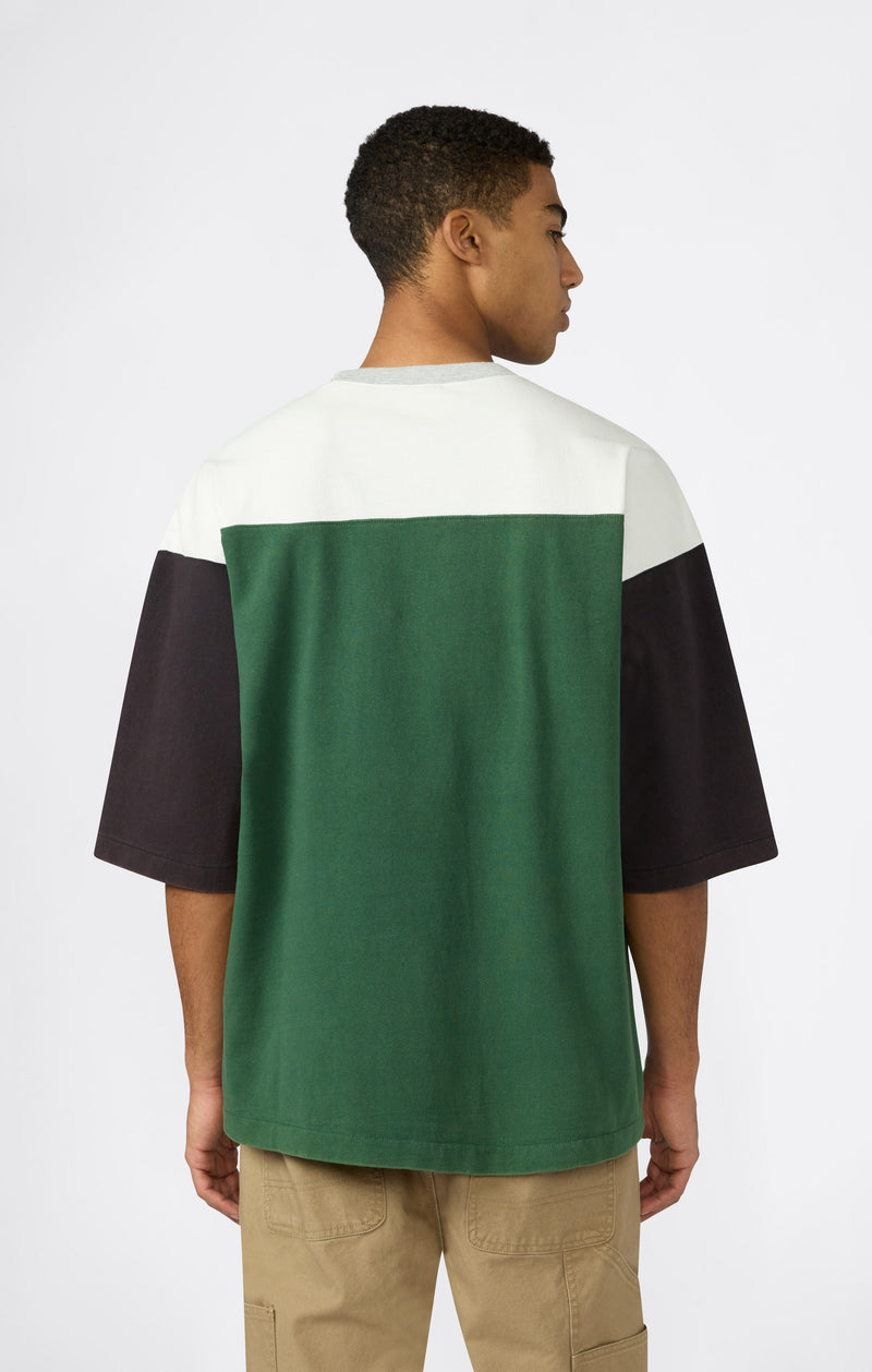 T-SHIRT CON MANICHE A 3/4 VERDE BOSCO