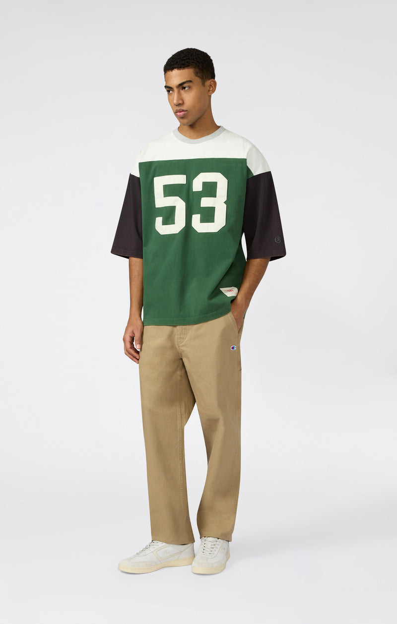 T-SHIRT CON MANICHE A 3/4 VERDE BOSCO