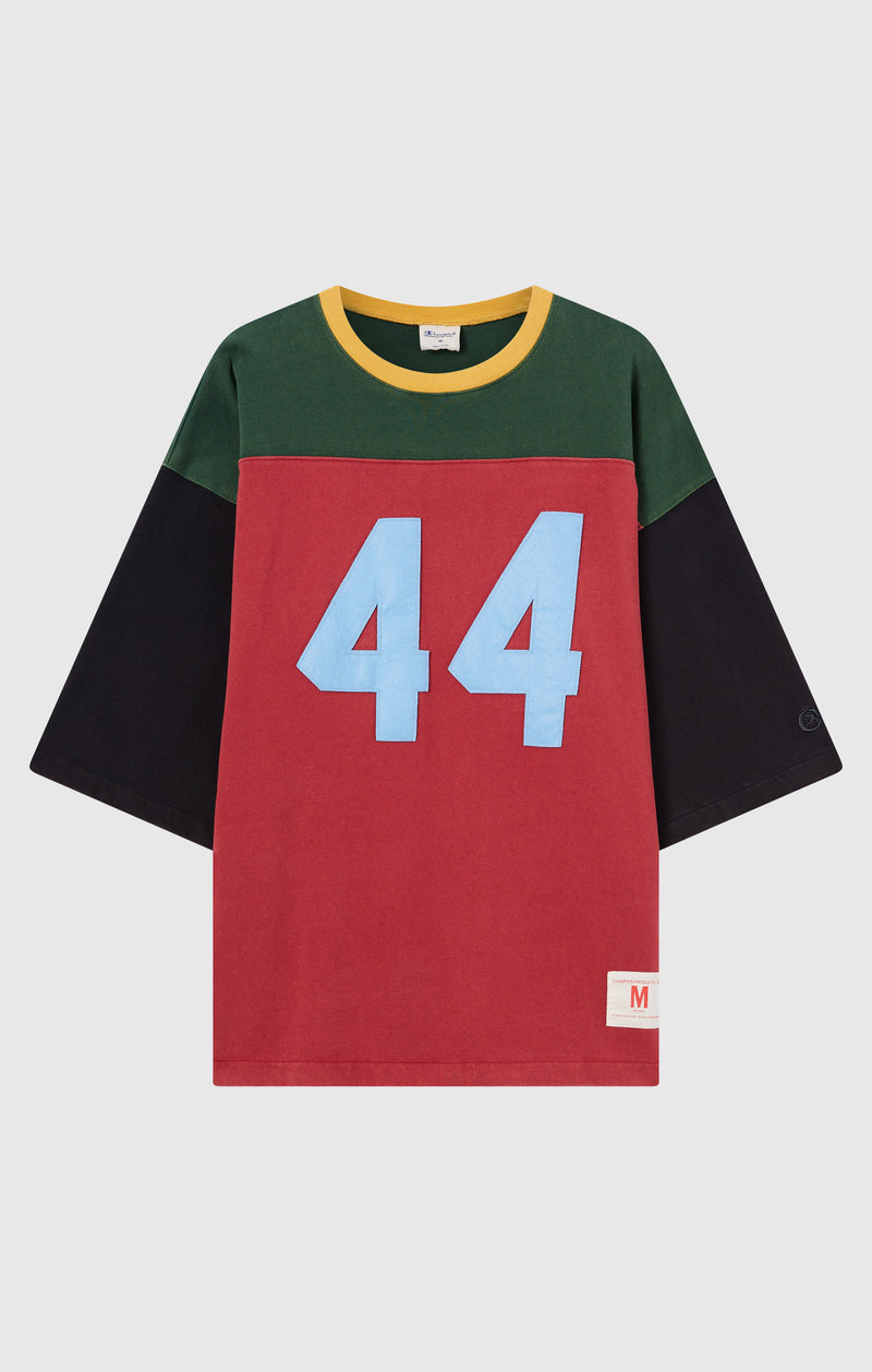 T-SHIRT CON MANICHE A 3/4 ROSSA