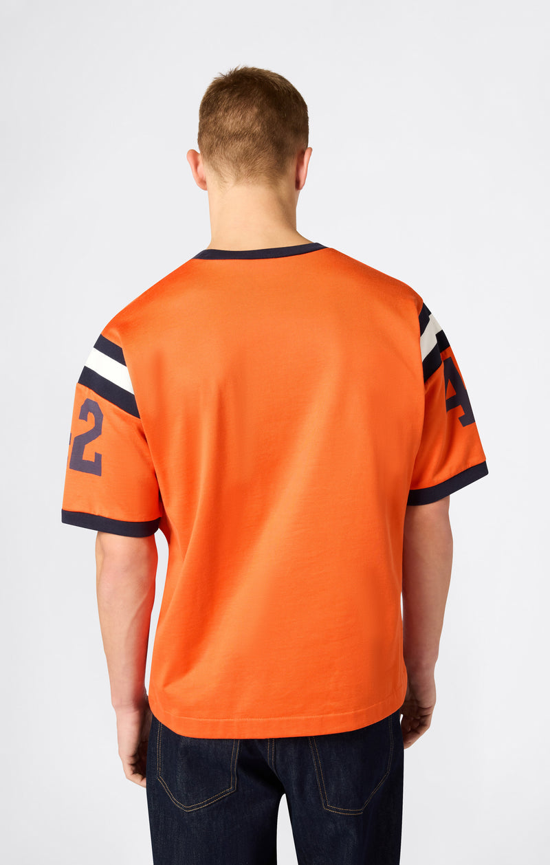 T-SHIRT RINGER ARANCIONE