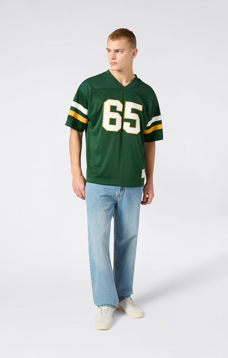 T-SHIRT CON SCOLLO A V VERDE BOSCO