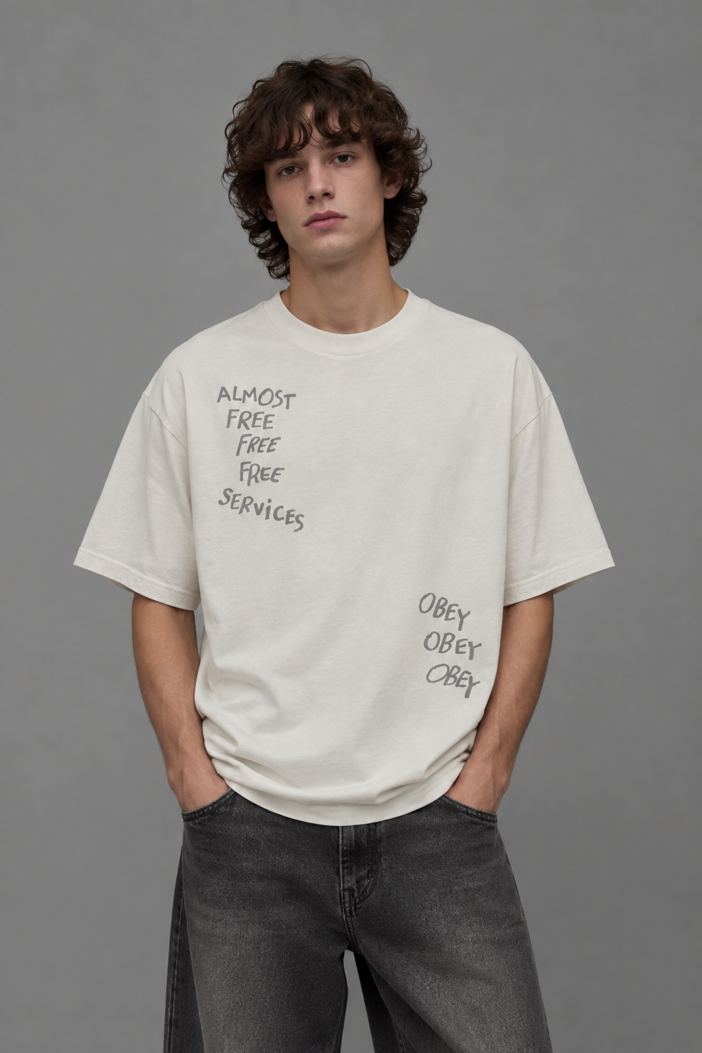 T-SHIRT OVERSIZE FIT IN COTONE BIANCO
