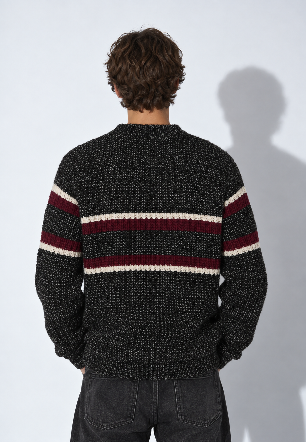 MAGLIONE GIROCOLLO GRIGIO MULTI