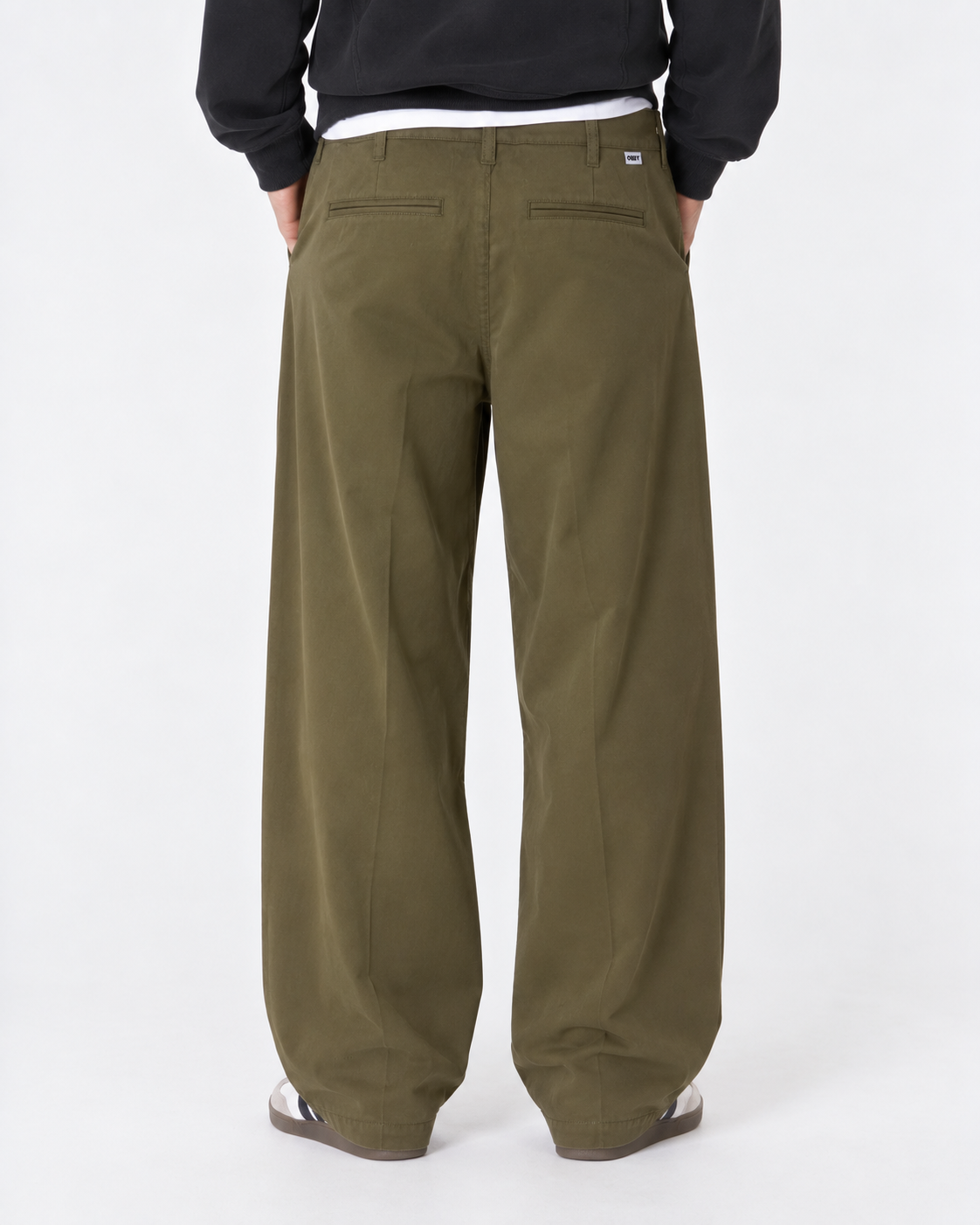 PANTALONI PLISSETTATI RELAXED FIT GRIGIO PIETRA