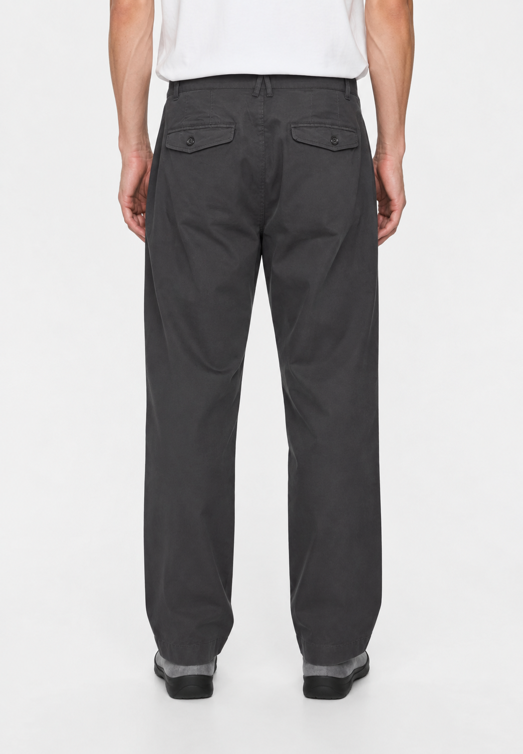 PANTALONI IN COTONE GRIGIO SCURO