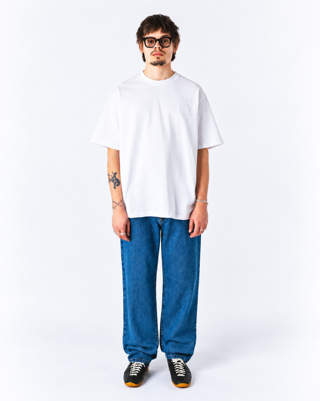 T-SHIRT CASUAL FIT IN COTONE BIANCO