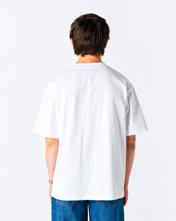T-SHIRT CASUAL FIT IN COTONE BIANCO