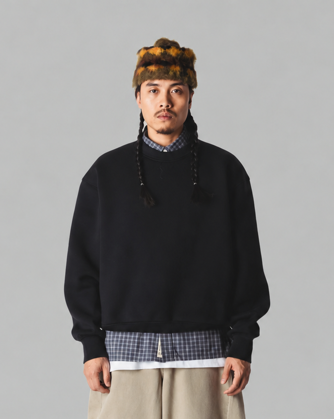 FELPA GIROCOLLO CASUAL FIT NERA
