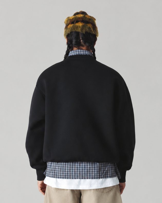 FELPA GIROCOLLO CASUAL FIT NERA