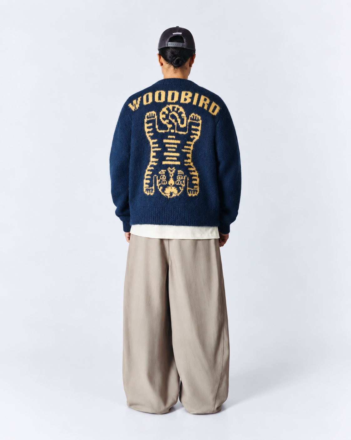 CARDIGAN CON ZIP IN MAGLIA BLU