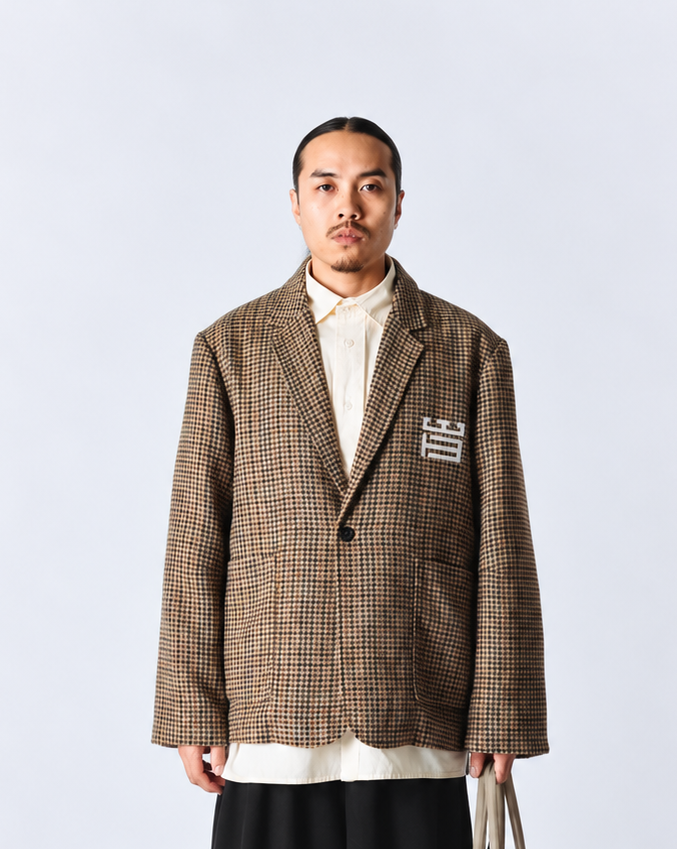 BLAZER OVERSIZED FIT MARRONE E VERDE
