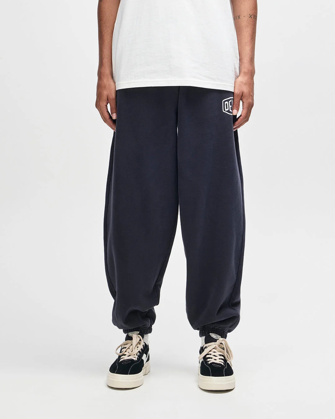 PANTALONE IN FELPA DI COTONE NERO