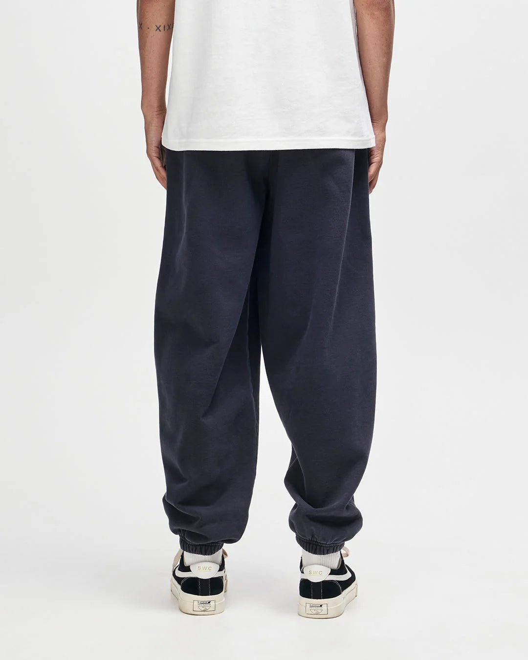PANTALONE IN FELPA DI COTONE NERO