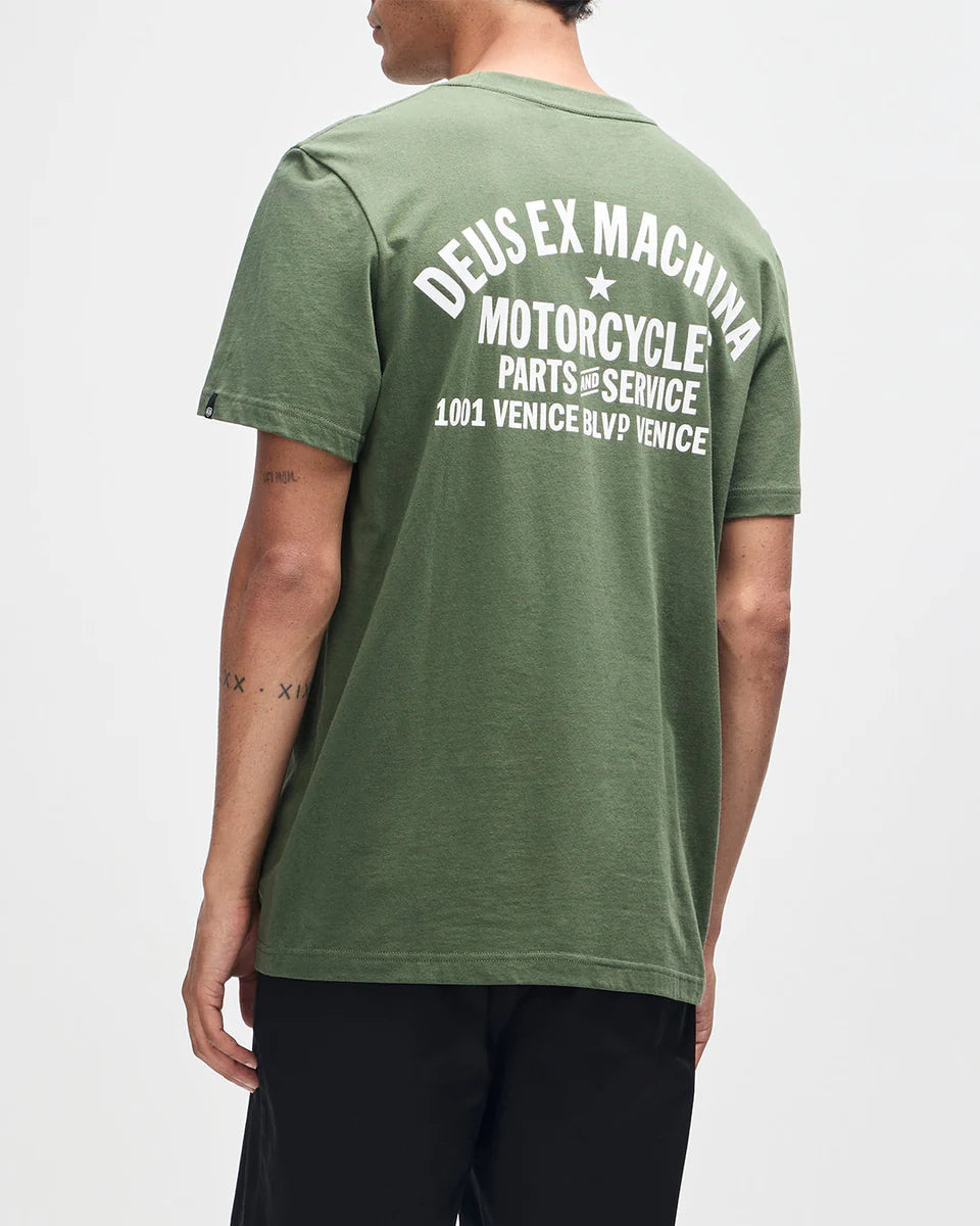 T-SHIRT CLASSICA CON STAMPA ADDRESS VERDE PINO