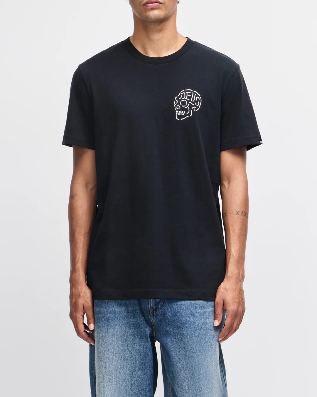 T-SHIRT REGULAR FIT IN COTONE NERO