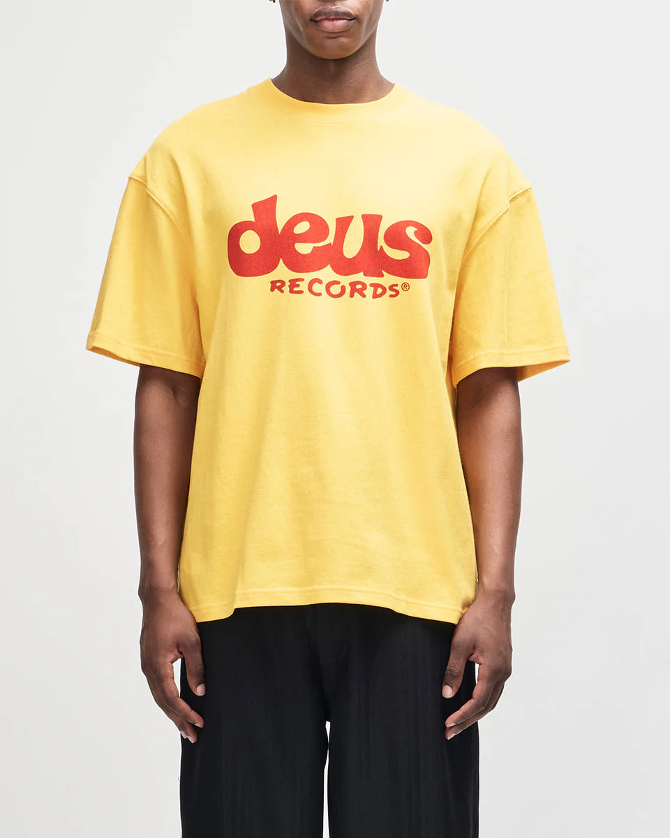 T-SHIRT AMPIA IN COTONE RICICLATO GIALLO
