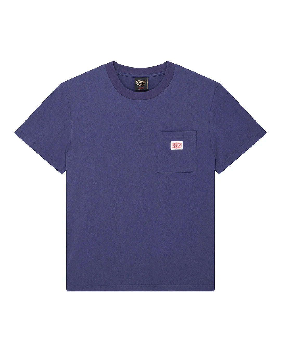 T-SHIRT CON TASCHINO IN COTONE BLU FRANCESE