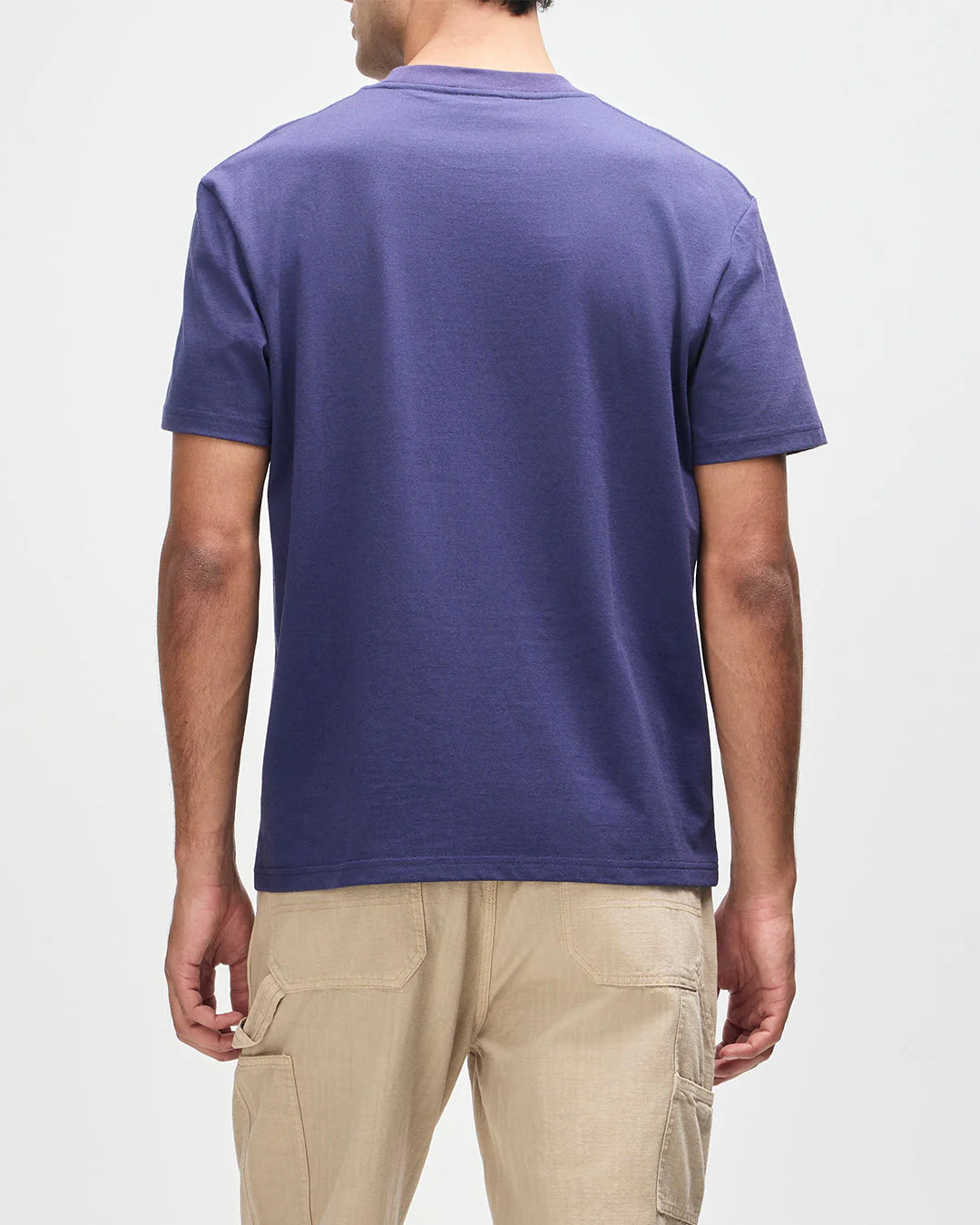 T-SHIRT CON TASCHINO IN COTONE BLU FRANCESE