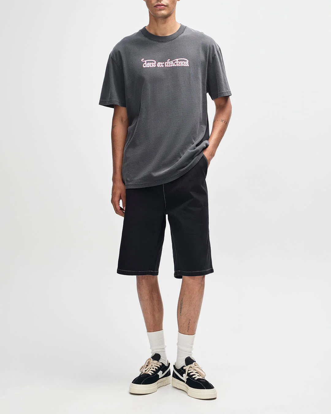 T-SHIRT VIRTUAL INSANITY IN COTONE GRIGIO ANTRACITE