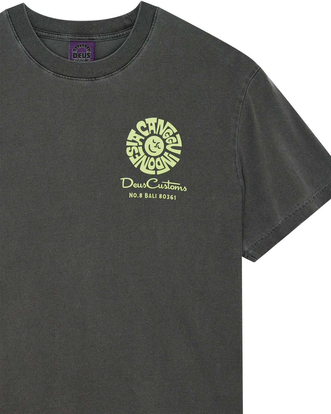 T-SHIRT CANGGU IN COTONE GRIGIO ANTRACITE
