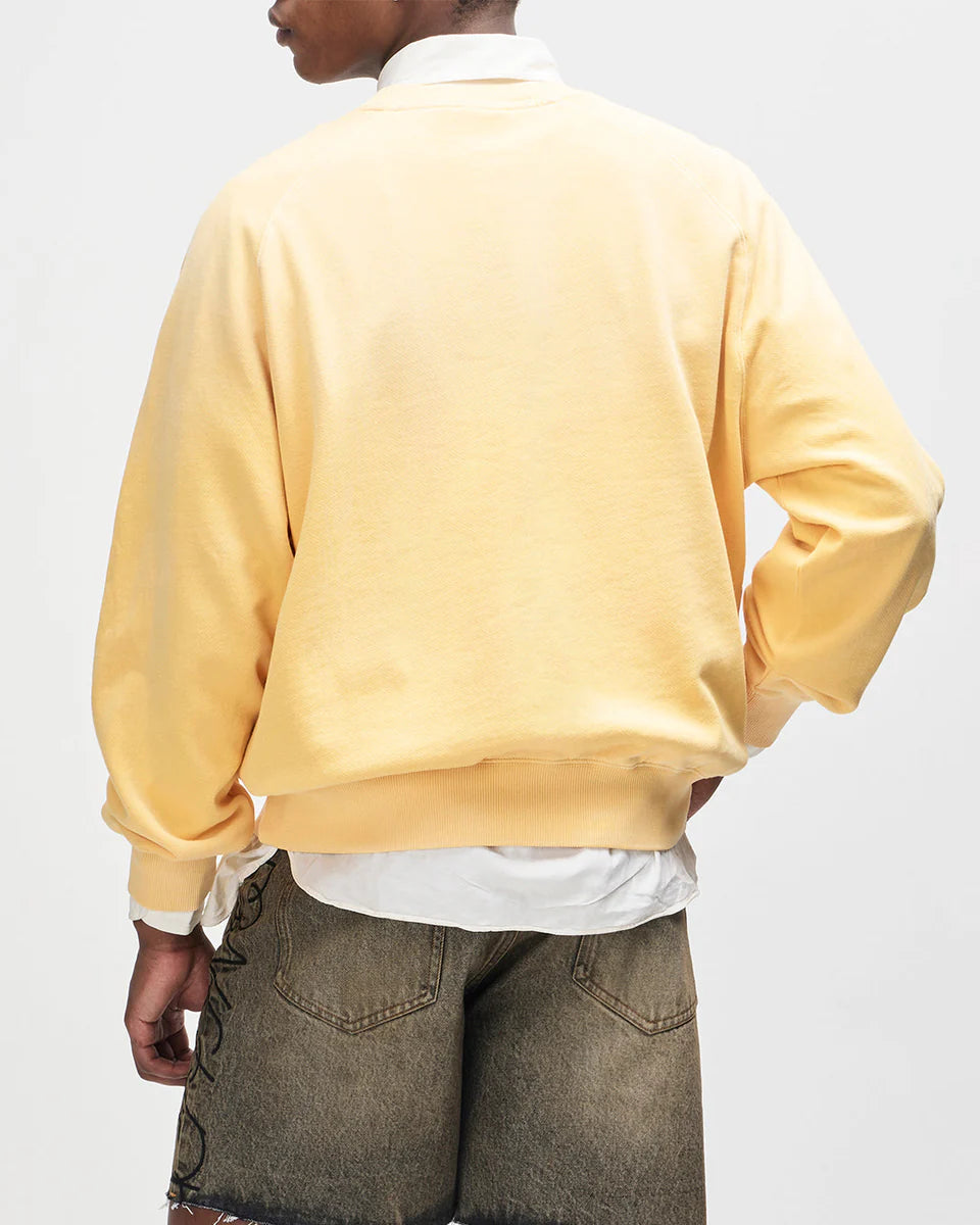FELPA AMPIA IN COTONE GIALLO