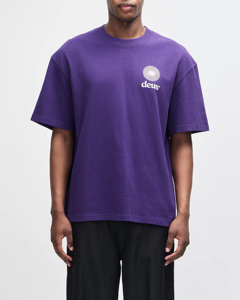 T-SHIRT CON STAMPE VIOLA