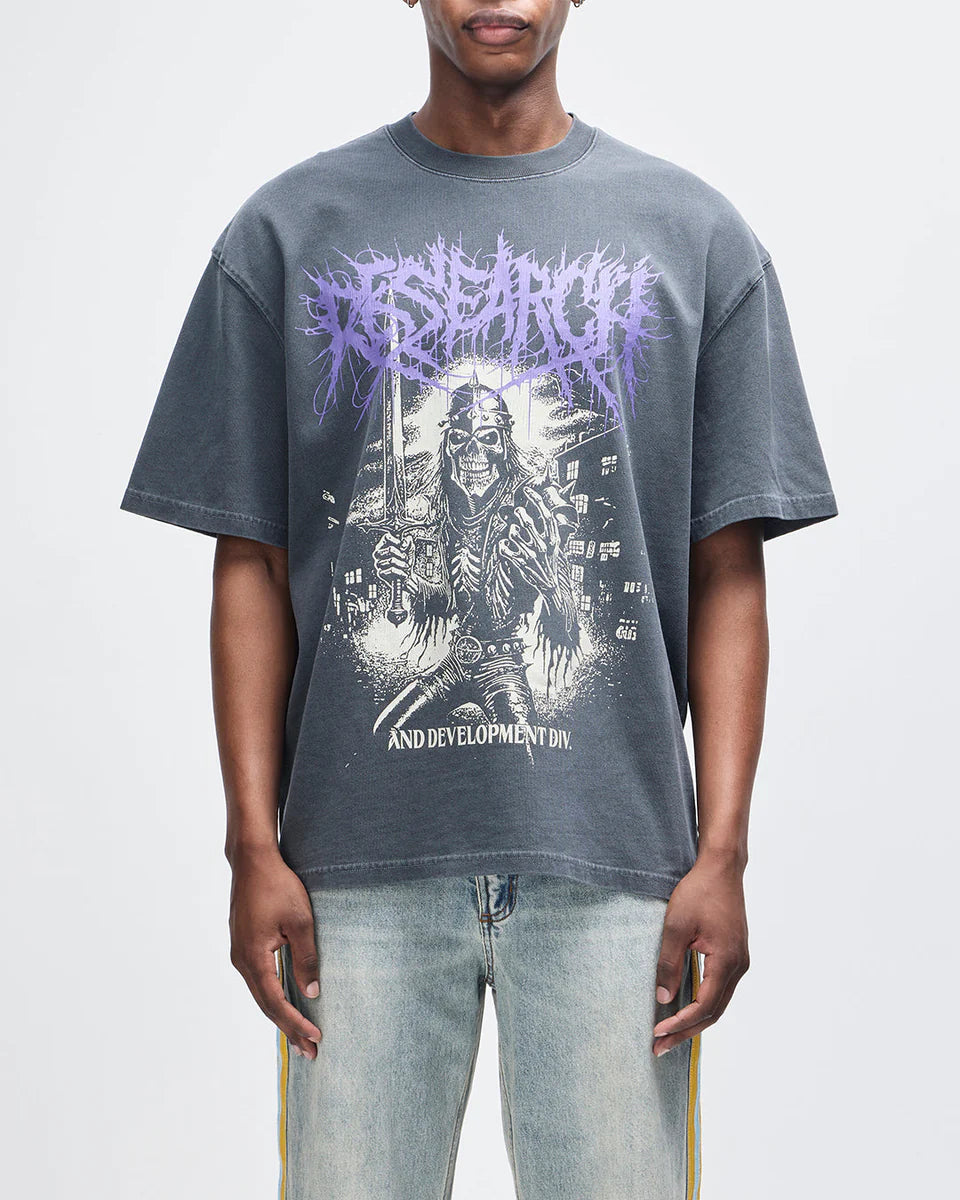 T-SHIRT AMPIA IN COTONE RICICLATO ANTRACITE