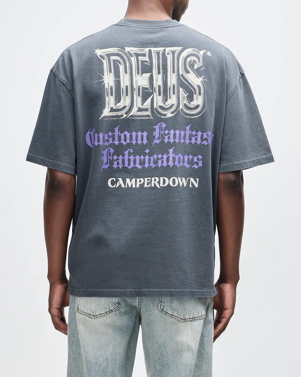 T-SHIRT AMPIA IN COTONE RICICLATO ANTRACITE